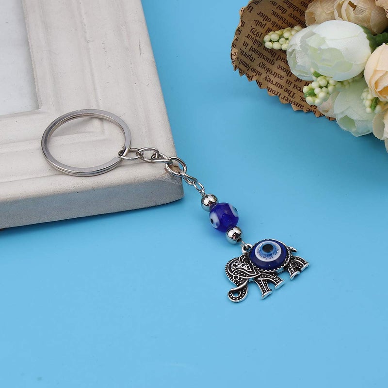 JGFinds Nazars Evil Eye Key Chain Set 3 Pack Turtle, Butterfly and Elephant with Bead for Protection on Keychain - Good Luck Pocket Charm for Women, Spiritual Animal - Image 3